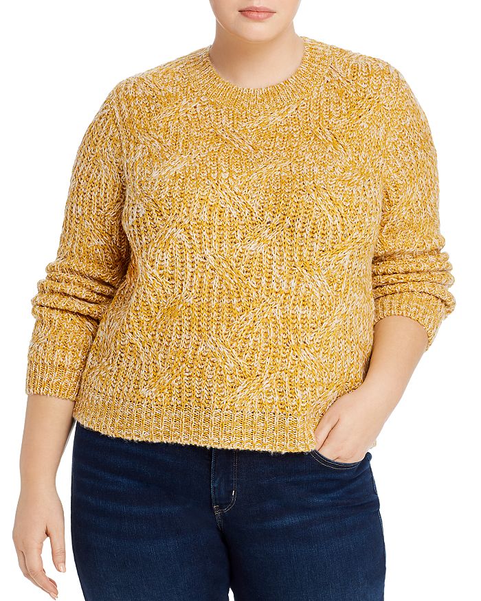 Aqua Curve Marled Crewneck Sweater - 100% Exclusive In Yellow Gold Twist