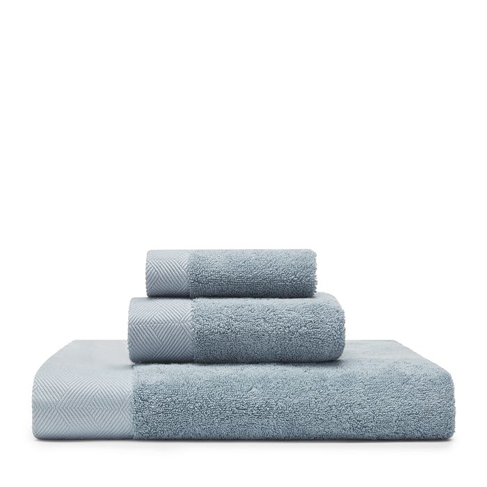 Frette Diamond Bordo Hand Towel In Blue Gray