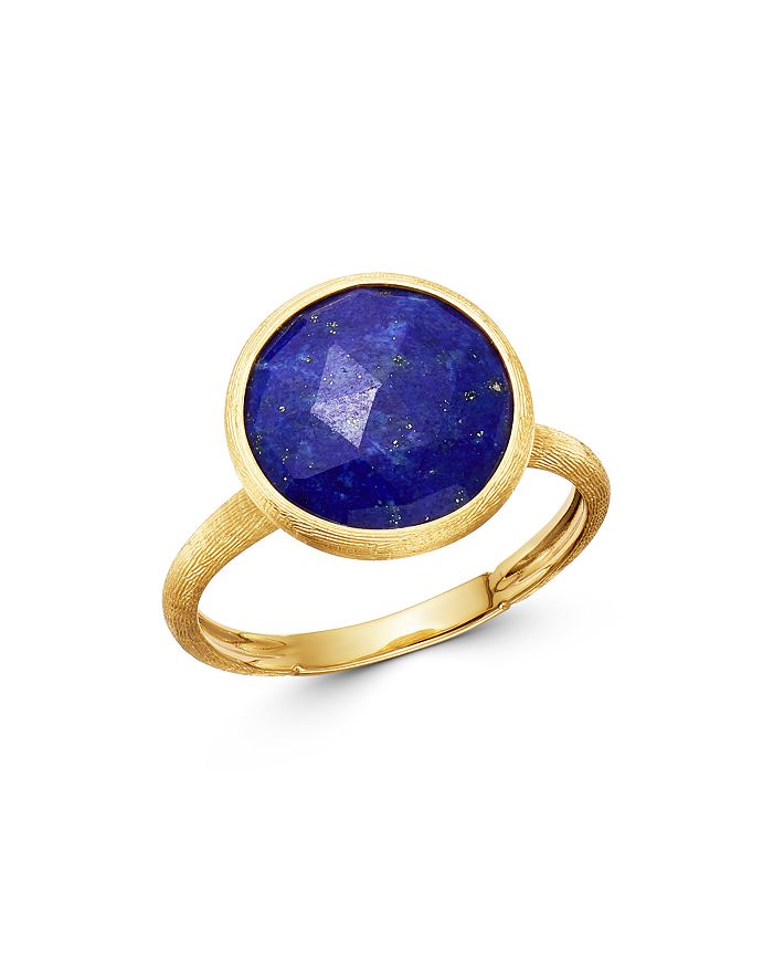 Marco Bicego 18k Yellow Gold Lapis Medium Stackable Ring In Blue/gold