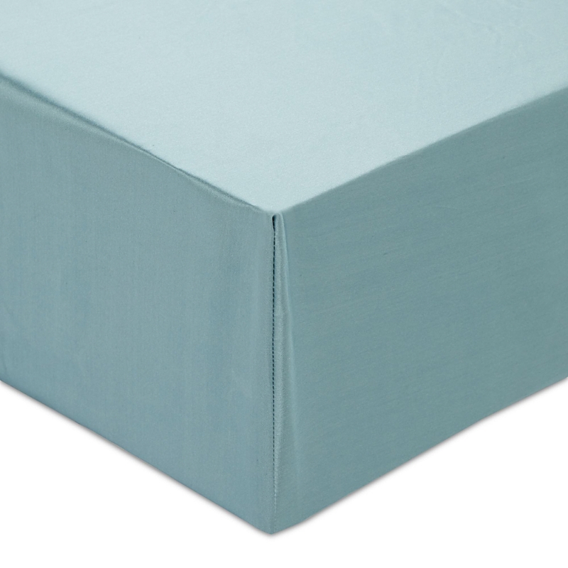 Gingerlily Silk Solid Fitted Sheet, Queen In Teal