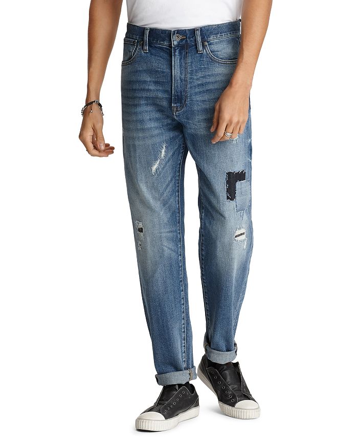 John Varvatos Garage Slim Straight Fit Jeans In Light Blue