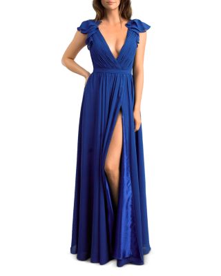 basix deep v gown