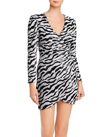 Bardot Sequined Zebra Stripe Dress | Bloomingdale's