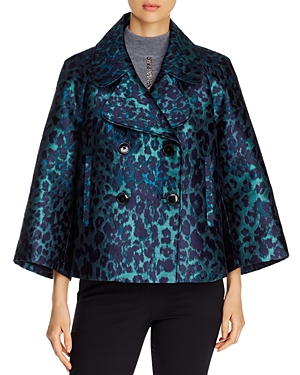 ELIE TAHARI EDNA LEOPARD JACQUARD JACKET,ER0A7109