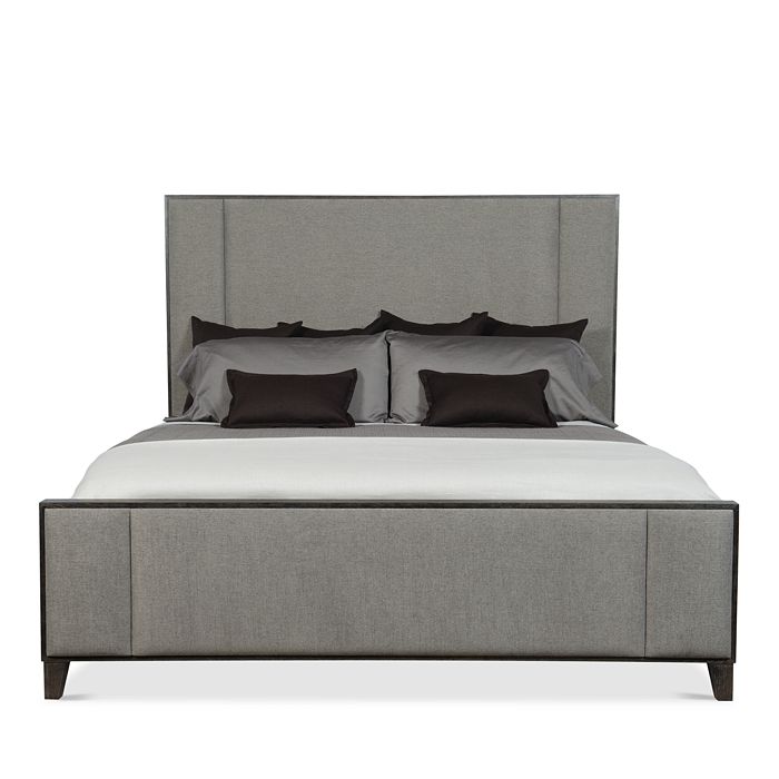 Shop Bernhardt Linea Upholstered King Bed In Cerused Charcoal Finish