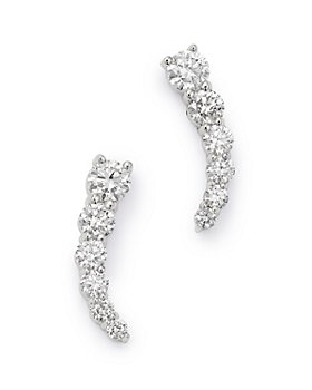 Bloomingdale's - Graduated Diamond Climber Earrings in 14K White Gold, 0.85 ct. t.w. - 100% Exclusive