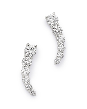 Bloomingdale's Graduated Diamond Climber Earrings in 14K White Gold, 0.85 ct. t.w. - 100% Exclusive