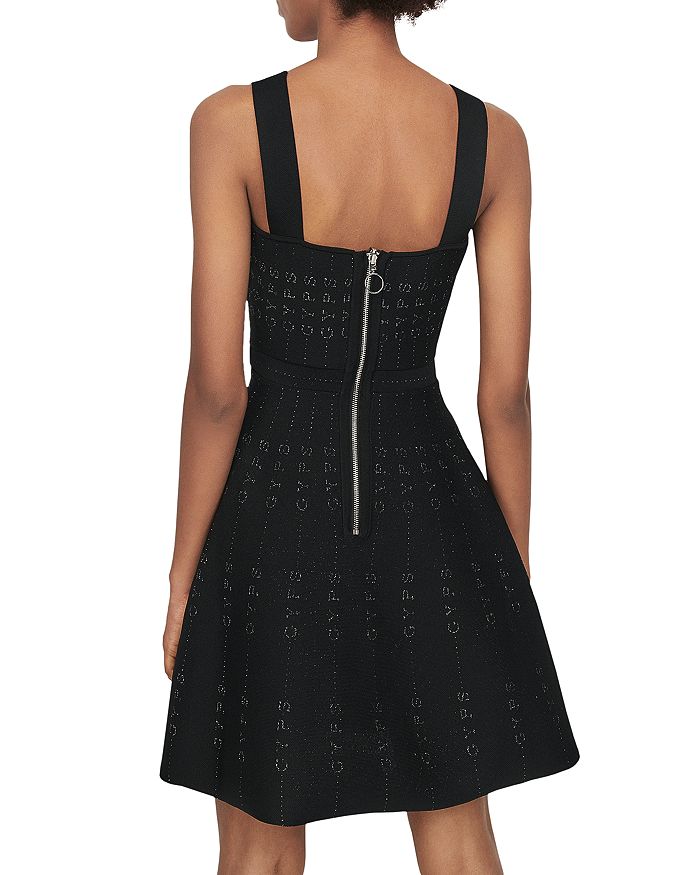 MAJE GYPS METALLIC DETAIL DRESS