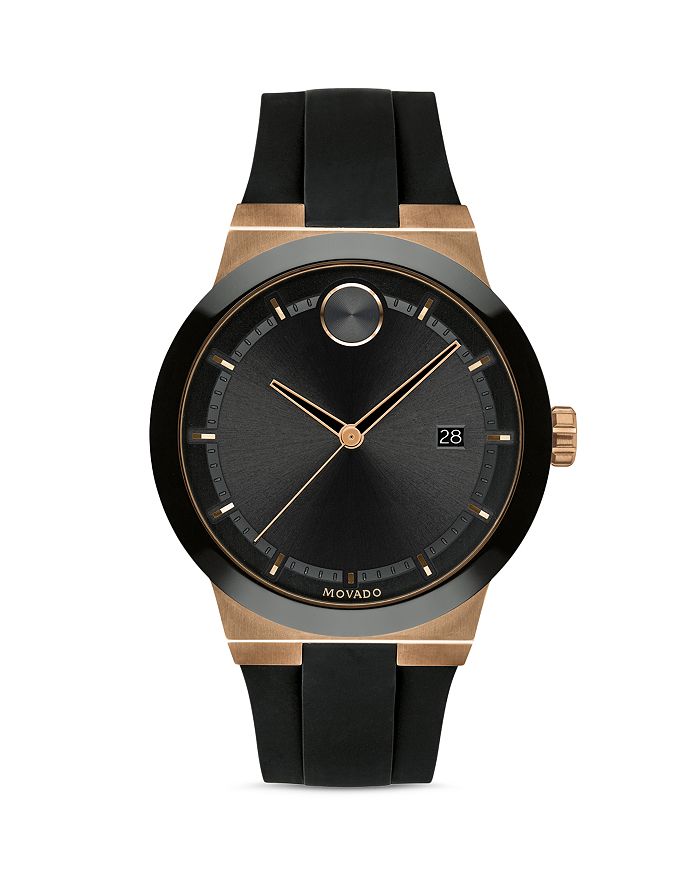 Movado Bold Watch, 42.3mm In Black/bronze