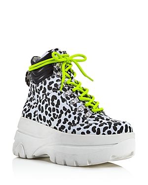 Aqua Women's Haly Platform Hiker Boots - 100% Exclusive In White/black