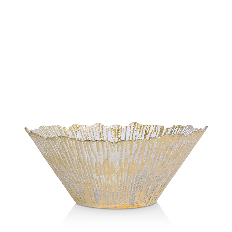 Vietri Rufolo Glass Large Deep Bowl In Gold