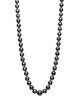 Bloomingdale's - Tahitian Black Cultured Pearl Strand Necklace in 14K Yellow Gold, 18" - 100% Exclusive