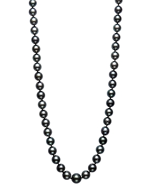 Bloomingdale's Tahitian Black Cultured Pearl Strand Necklace in 14K Yellow Gold, 18 - 100% Exclusive