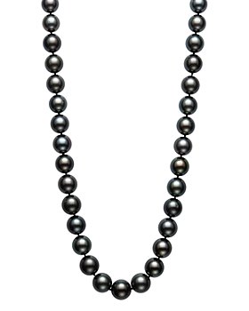 Bloomingdale's - Tahitian Black Pearl Strand Necklace in 14K Yellow Gold, 18" - 100% Exclusive