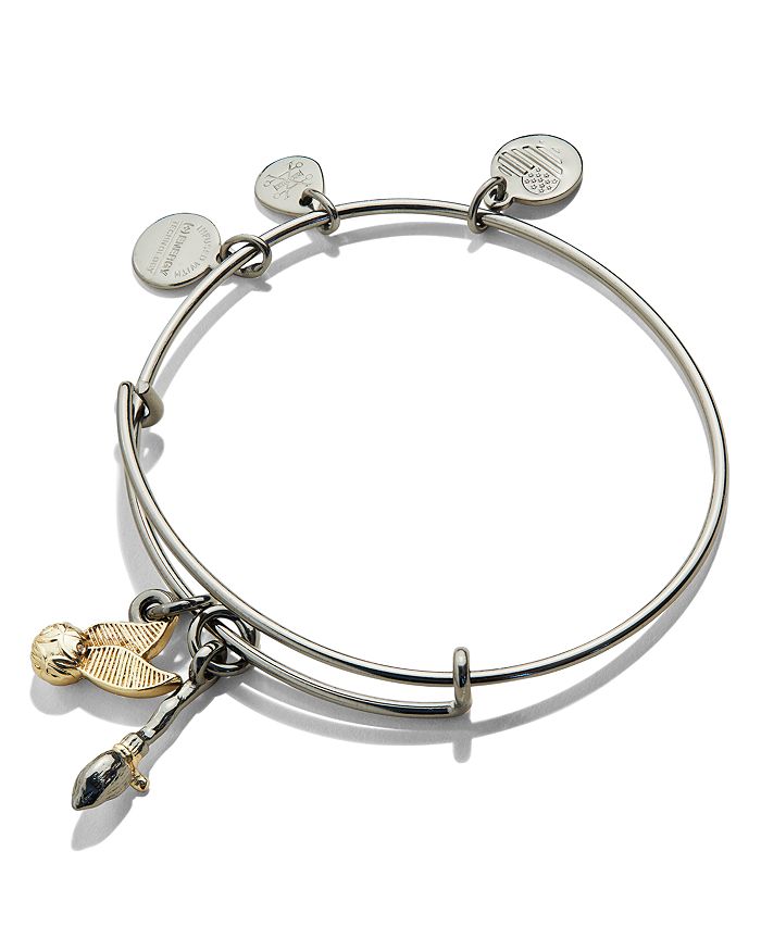 Alex And Ani Harry Potter Quidditch Expandable Charm Bracelet In Silver