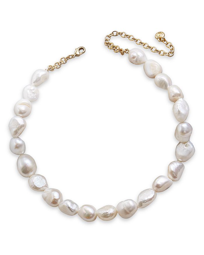 BAUBLEBAR LACEY DYED NATURAL PEARL STATEMENT NECKLACE, 15,50698