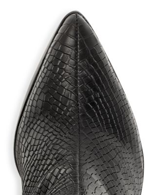 Women's Maryana Croc-Embossed Block Heel Pointed-Toe Tall Boots