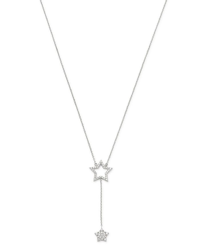 Bloomingdale's Diamond Star Y Necklace In 14k White Gold, 0.30 Ct. T.w. - 100% Exclusive