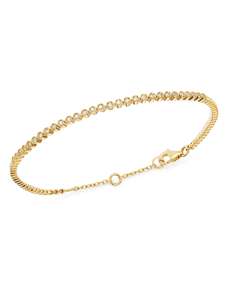 Bloomingdale's Fine Collection Bezel-Set Diamond Stacking Bracelet in 14K Yellow Gold, 0.25 tcw
