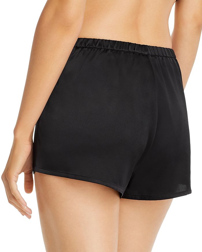 Shop La Perla Silk Pj Shorts In Black