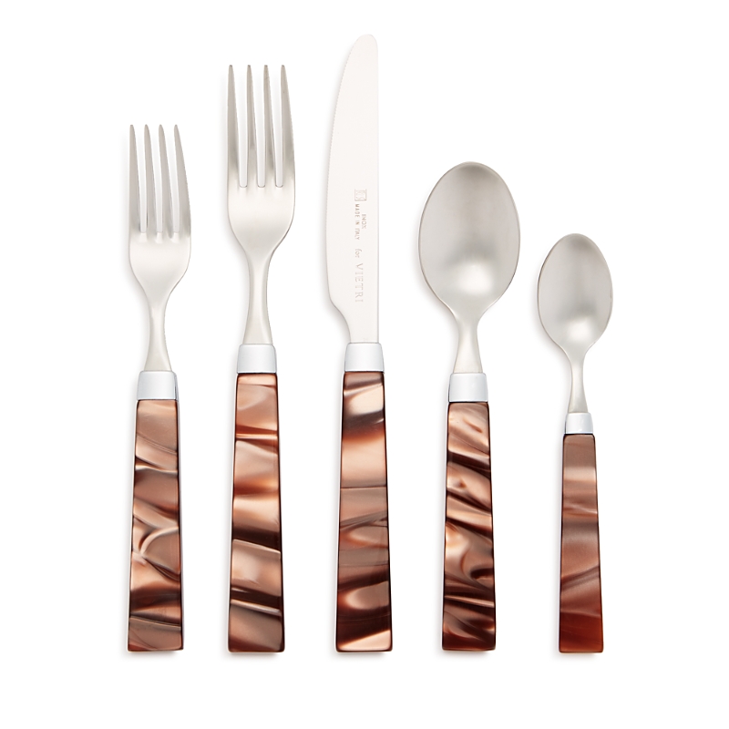 Vietri Laurel Five-piece Place Setting In Taupe