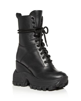 combat boot wedges