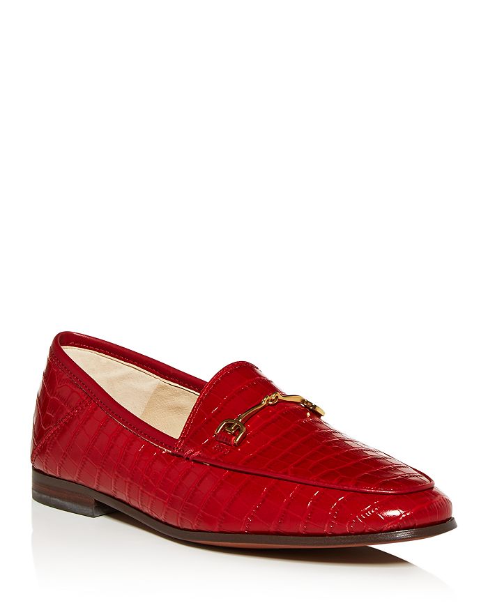 Sam Edelman Women's Loraine Croc-embossed Apron-toe Loafers - 100% Exclusive In Spiced Mahogany Red