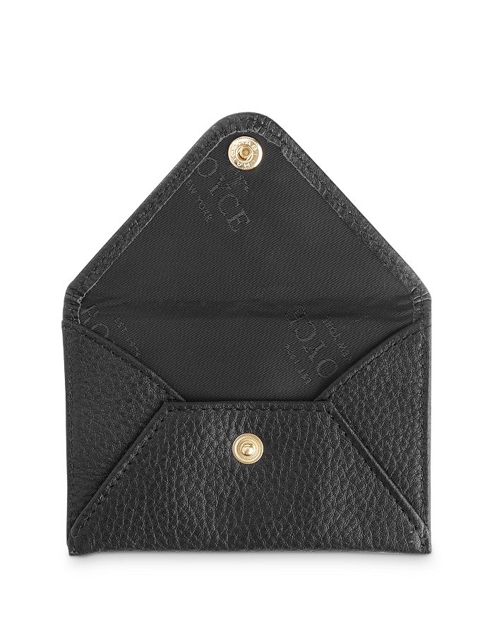 Shop Royce New York Leather Envelope Card Case In Black