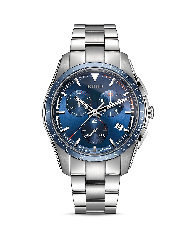 Rado R32042203 Hyperchrome Automatic Chronograph Stainless-steel Watch In Blue/silver