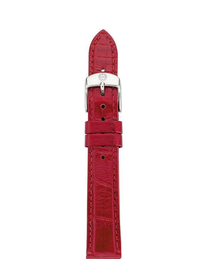 MICHELE ALLIGATOR WATCH STRAP, 16-20MM,MS18AA010