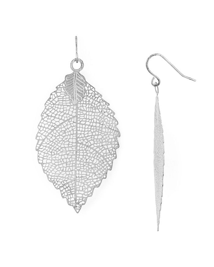 Area Stars Filigree Leaf Earrings In Silver