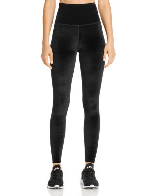 Beyond Yoga - High-Rise Midi Velvet Leggings