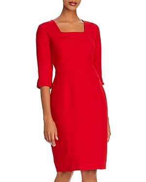 DONNA KARAN SQUARE-NECK SHEATH DRESS,DR9I2AA1