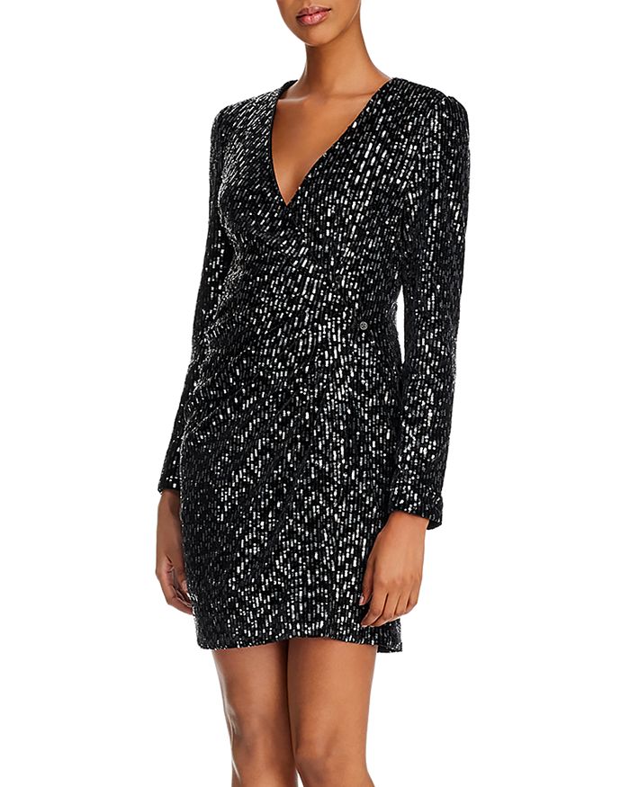 Sequin Wrap Dress