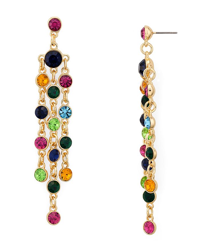 Aqua Multicolored Crystal Chandelier, Glass Bead Chandelier Earrings
