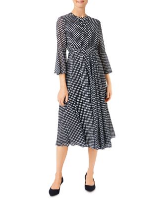 HOBBS LONDON Lilia Polka Dot Midi Dress | Bloomingdale's