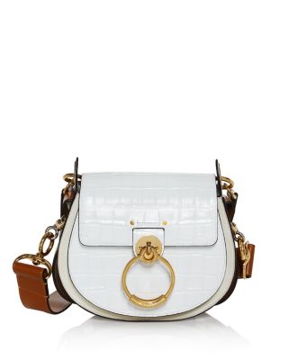 chloe small tess bag white