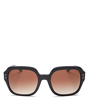 Tory Burch Women's Oversized Square Sunglasses, 56mm In Black/brown