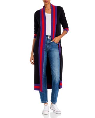 AQUA Track Stripe Duster Cardigan - 100% Exclusive | Bloomingdale display picture 1