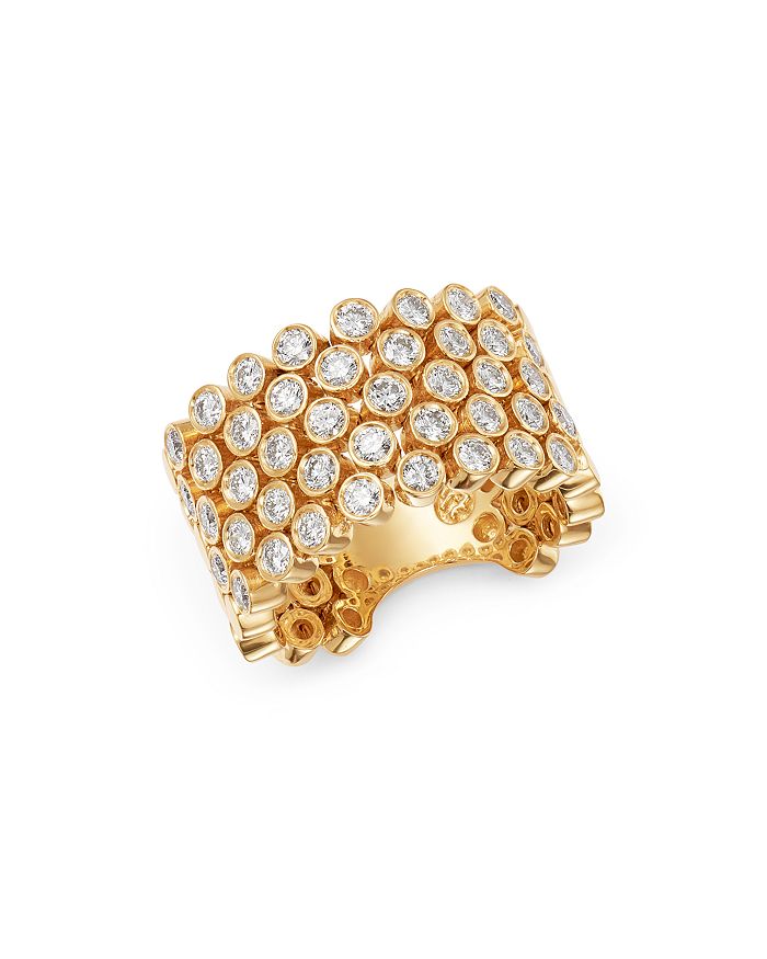 Bloomingdale's Diamond Bezel Statement Flex Ring In 14k Yellow Gold, 1.6 Ct. T.w. - 100% Exclusive In White/gold