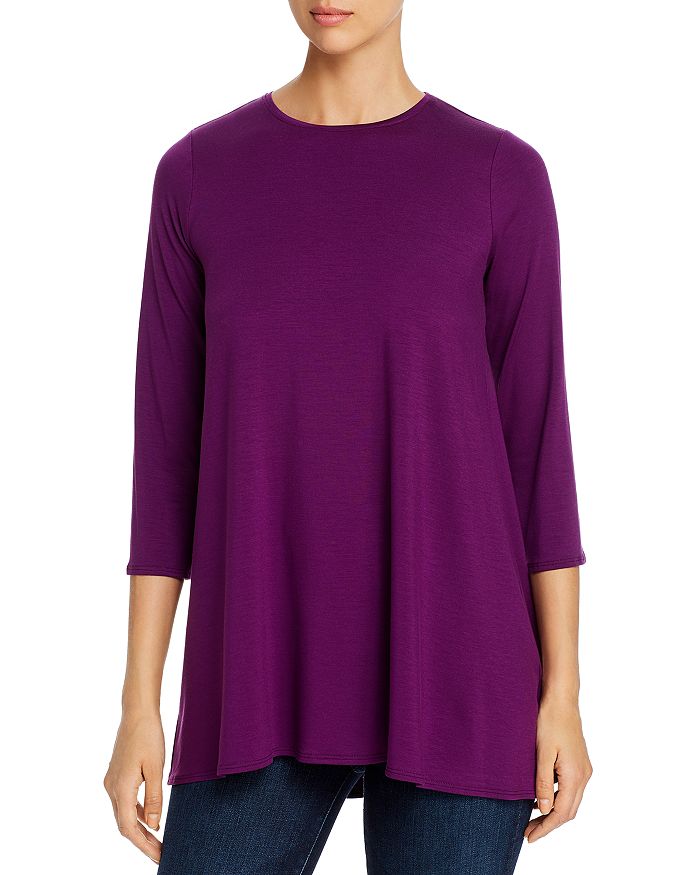 EILEEN FISHER MOCK NECK TUNIC TOP,R9FTJ-T5200M