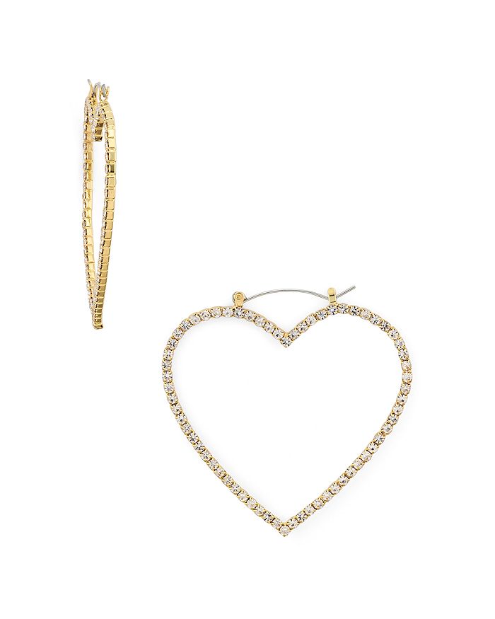 Aqua Crystal Open Heart Drop Earrings - 100% Exclusive In Gold