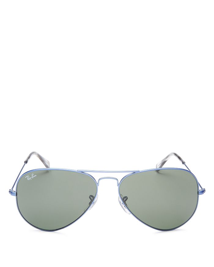 Ray Ban Ray-ban Unisex Original Brow Bar Aviator Sunglasses, 58mm In Sand Transparent Blue/green