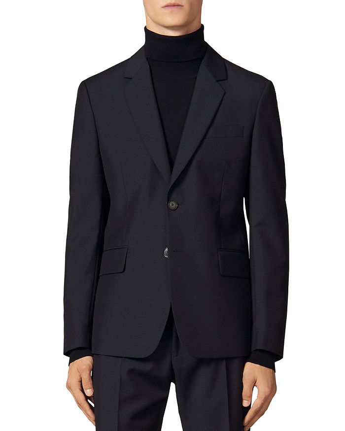 Sandro Classic Slim Fit Suit Jacket In Navy Blue
