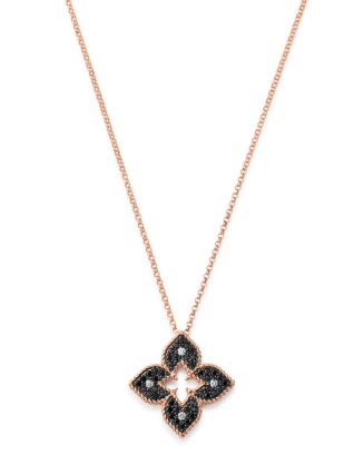 Roberto Coin 18K Rose Gold Venetian Princess Black & White Diamond ...