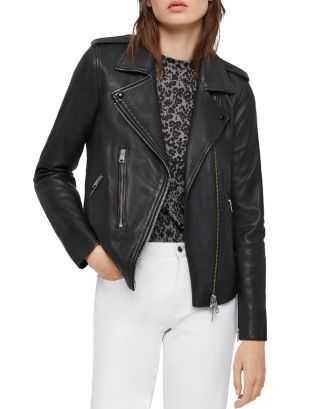 All Saints Long Leather Jacket (XS/0) – Revival