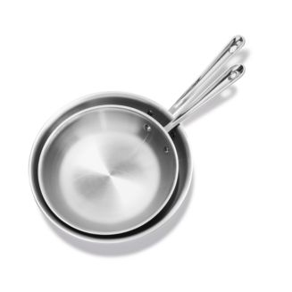 All-Clad d3 Stainless 10 & 12 Fry Pan Set with Lids