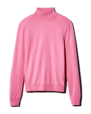 Sandro Turtleneck Slim Fit Sweater In Pink