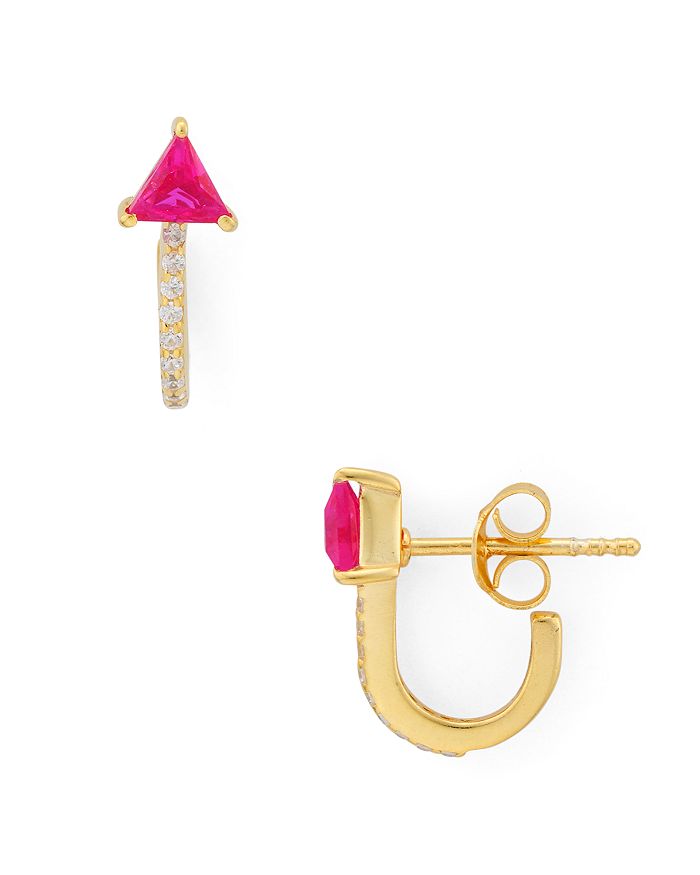 Argento Vivo Wrap Stud Earrings In 18k Gold-plated Sterling Silver In Pink/gold