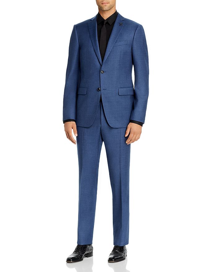 John Varvatos Star USA Bleecker Street M lange Solid Slim Fit Suit